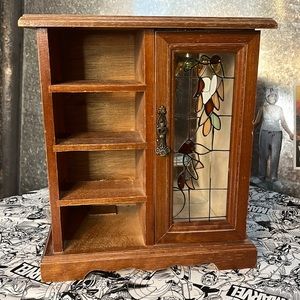 Tiny wooden cabinet for a dollhouse or for jewelry storage